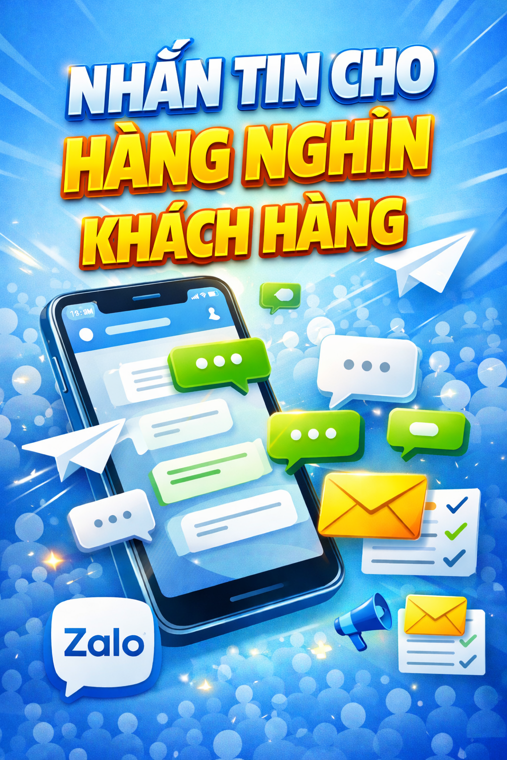 Nhắn tin hàng nghìn khách